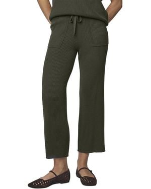 Splendid Georgie Rib Cashmere-Blend Pant - Green