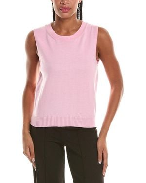 Oscar de la Renta Wool Knit Tank Top - Red