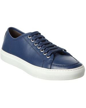 Brioni Leather Low-Top Tennis Trainer - Blue