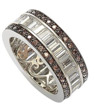 Suzy Levian CZ Jewelry Suzy Levian Silver Cz Eternity Ring - White