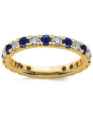 Lab Grown Gemstones 14K 1.75 Ct. Tw. Lab-Grown Diamond & Lab-Grown Sapphire Eternity Ring - White