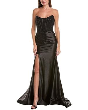 Issue New York Solid Off The Shoulder Maxi Dress - Black