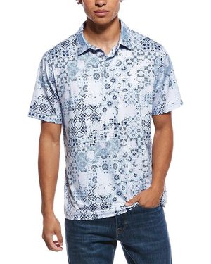 Robert Graham Riverside Knit Polo Shirt - Blue