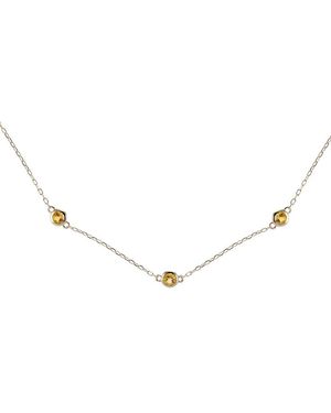 Chavin Couture 14K 0.75 Ct. Tw. Citrine By The Yard Necklace - Metallic