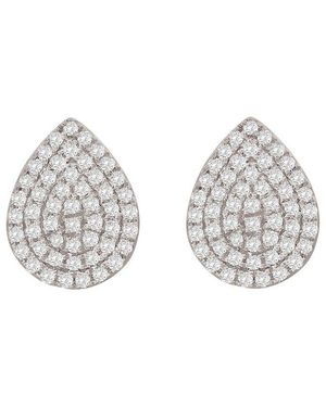 Suzy Levian 14k 0.20 Ct. Tw. Diamond Pear Studs - Multicolour