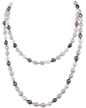 Margo Morrison Silver Pearl Necklace - Metallic