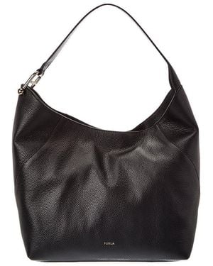 Furla Lara Leather Hobo - Black