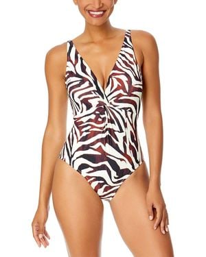 Anne Cole Plunge Twist One-Piece - White