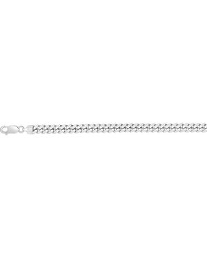 Italian Silver Chain Bracelet - White