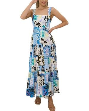 AMINA GLAM Maxi Dress - Blue