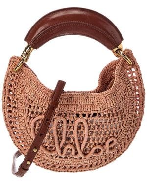 Chloé Summer Banana Raffia Hobo Bag - Brown