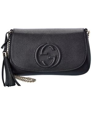 Gucci Soho Disco Leather Crossbody - Grey