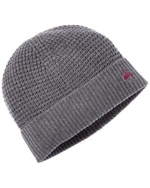 Brooks Brothers Waffle Wool & Cashmere-Blend Beanie - Gray