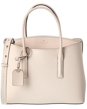 Kate Spade Margaux Large Leather Satchel - Natural