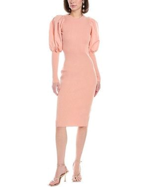 Elisabetta Franchi Puff Sleeve Sweaterdress - Pink