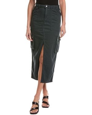 Chaser Brand Cargo Twill Linen-blend Maxi Skirt - Black