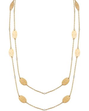 Reiss 14K 0.18 Ct. Tw. Diamond By-The-Yard 36In Necklace - Metallic