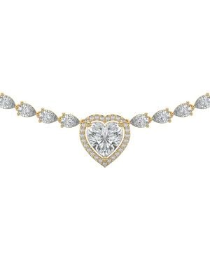 Sabrina Designs Lab Grown Diamonds 14K 11.89 Ct. Tw. Lab-Grown Diamond Tennis Necklace - Metallic
