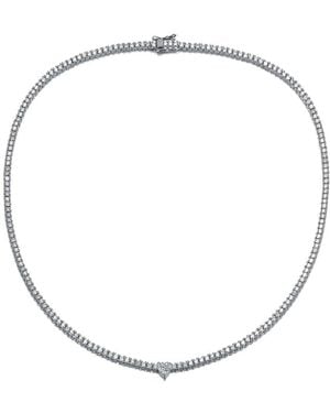 Genevive Jewelry Cz Tennis Necklace - Metallic