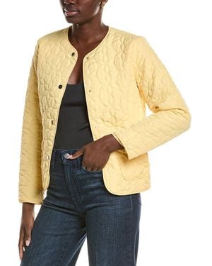 Jones New York Quilted Flower Jacket - Yellow