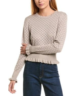 Laundry by Shelli Segal Ruffle Jumper - Grey