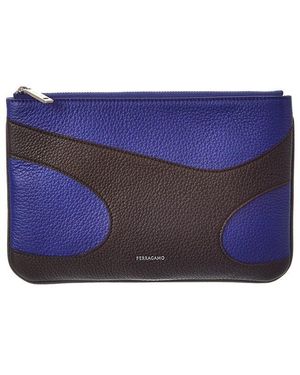 Ferragamo Leather Pouch - Purple