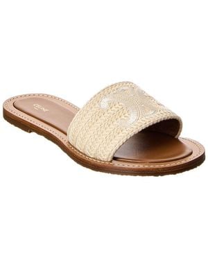 Celine Lympia Canvas Sandal - Natural