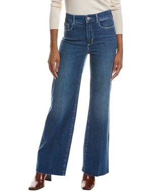 L'Agence Gwenna Ultra High-Rise Wide Leg Flare Jean - Blue