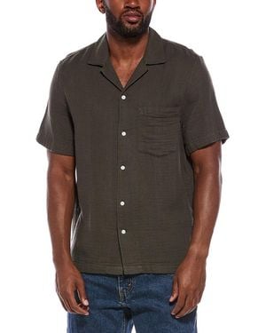 Madewell Dyed Short Sleeve Button Up Shirt - Brown