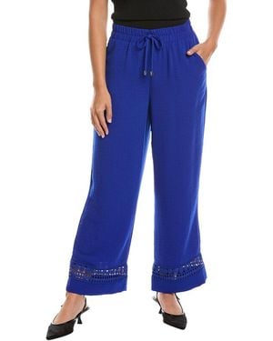 Joseph Ribkoff Embroidered Pant - Blue