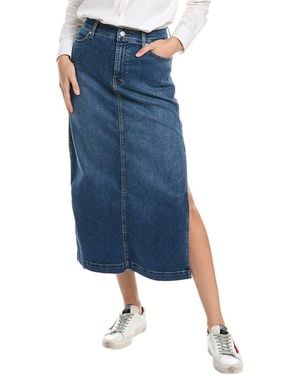 7 For All Mankind Midi Skirt - Blue
