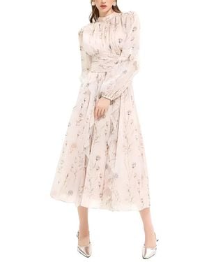 BELLA DESERT Long Sleeve Midi Dress - Pink
