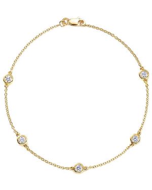 Suzy Levian 14k 0.75 Ct. Tw. Diamond Station Bracelet - Metallic
