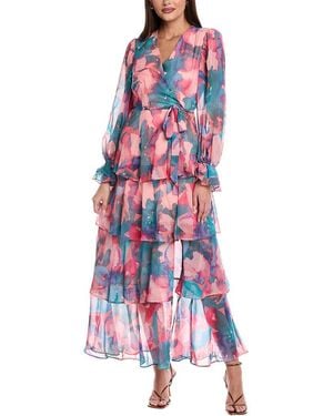 Hutch Bardot Maxi Dress - Red