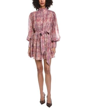 Fate Printed Mini Dress - Red