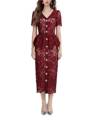 DZA Midi Dress - Red