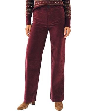 Faherty Stretch Cord Wide Leg Pant - Red