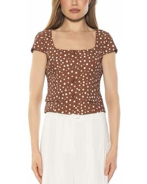 Alexia Admor Vale Vest Top - Brown