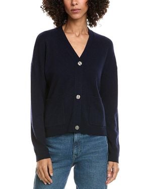 InCashmere Box Wool & Cashmere-Blend Cardigan - Blue