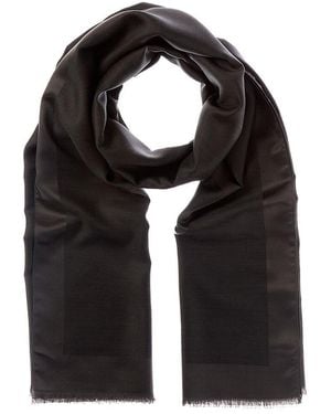 Givenchy Oblong 4G Wool & Silk-Blend Scarf - Black