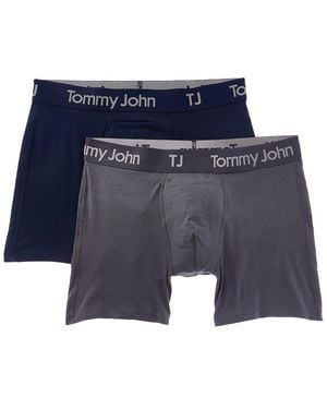 Tommy John 2Pk Stretch Boxer Brief - Blue
