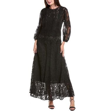 Johnny Was Thea Lace Maxi Dress - Black