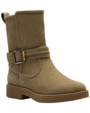 Clarks Nella Mid Suede Boot - Green