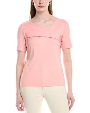 Lafayette 148 New York Twisted Top - Pink
