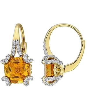 Rina Limor Plated 4.74 Ct. Tw. Gemstone Earrings - Metallic