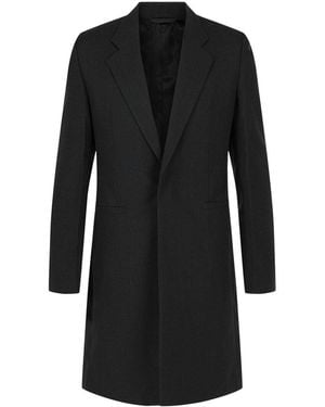 Givenchy Slim Fit Single-Breasted Wool Coat - Black
