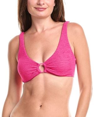 Vince Camuto Textured Ring Bra Top - Pink