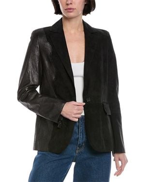Akris Seth Leather Blazer - Black