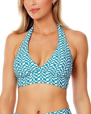 Anne Cole Marilyn Halter Top - Blue