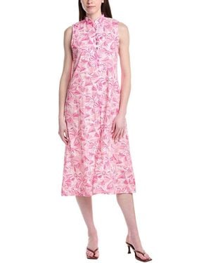 Sail To Sable Puff Sleeve Midi Dress - Pink